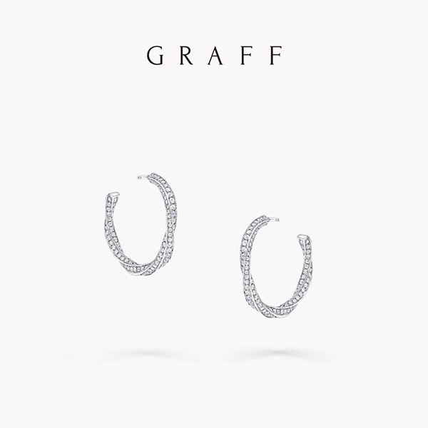 争奪戦 グラフ GRAFF スーパーコピー スパイラル ダイヤモンド フープ イヤリング 2色 RGE1516激安送料無料