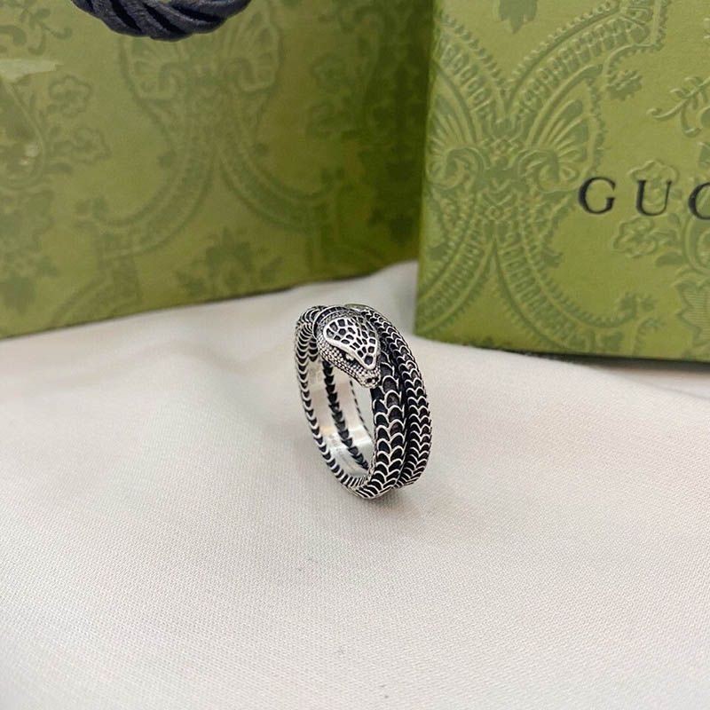 稀少 グッチ Garden silver snake スネーク リング 偽物 guy49069N級品
