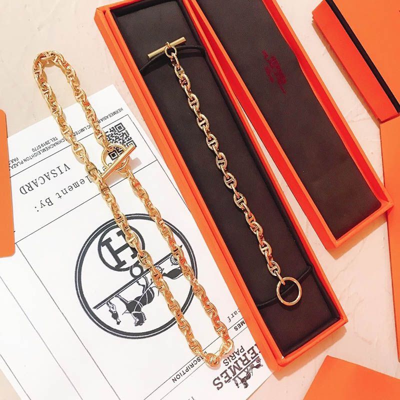 一目惚れ♪【エルメス】ネックレス Chaine d’Ancre シェーヌ ダンクル 偽物 ere58064激安送料無料