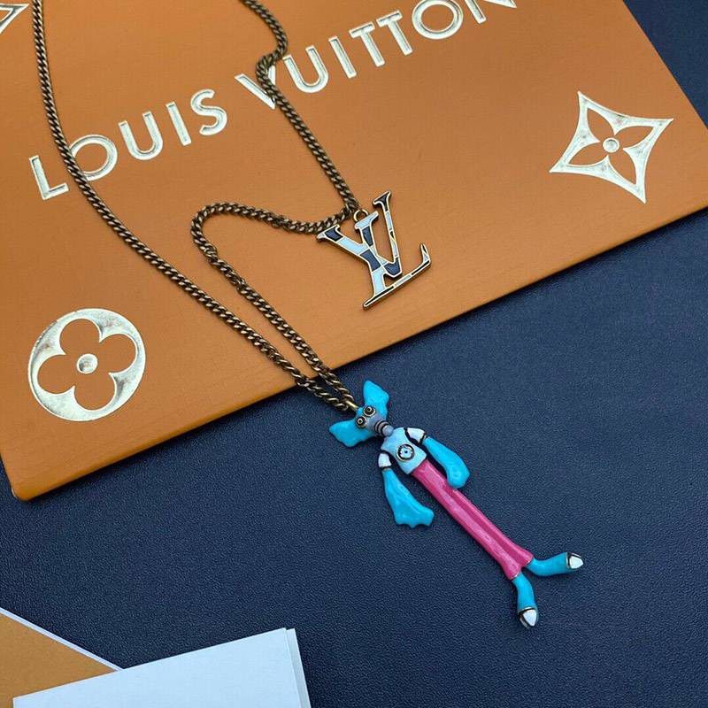 希少色ルイヴィトン 偽物 ペンダントチェーンLVネックレス vub41907高い品質