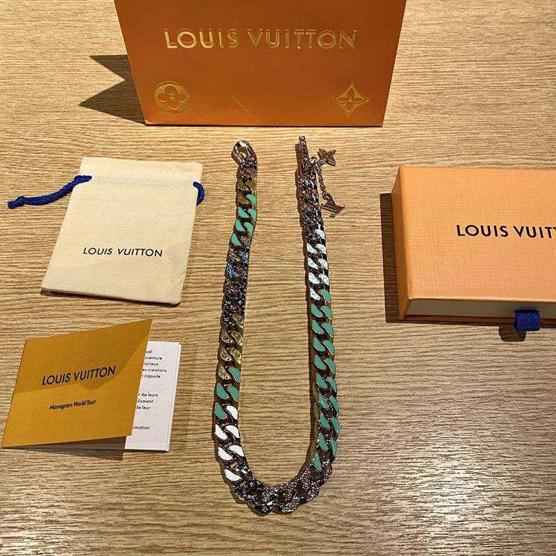 大人気!!新色ルイヴィトン 偽物 コリエ・チェーンリンクス パッチーズ ストラス ネックレス vuf50254通販