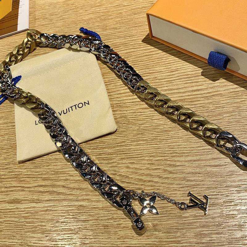 超希少！ルイヴィトン コピー コリエ・チェーンリンクス パッチーズ ストラス ネックレス vux38192代引きを販売