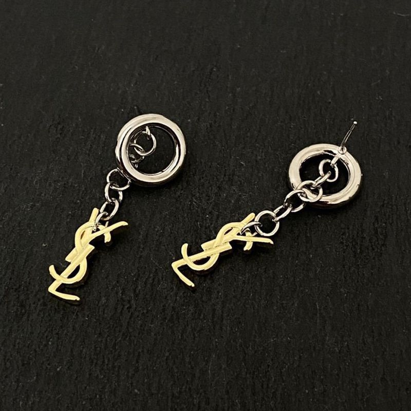 大人気!!新色サンローラン ロゴスレッドピアス コピー ローズゴールドシルバー Sam32841激安送料無料