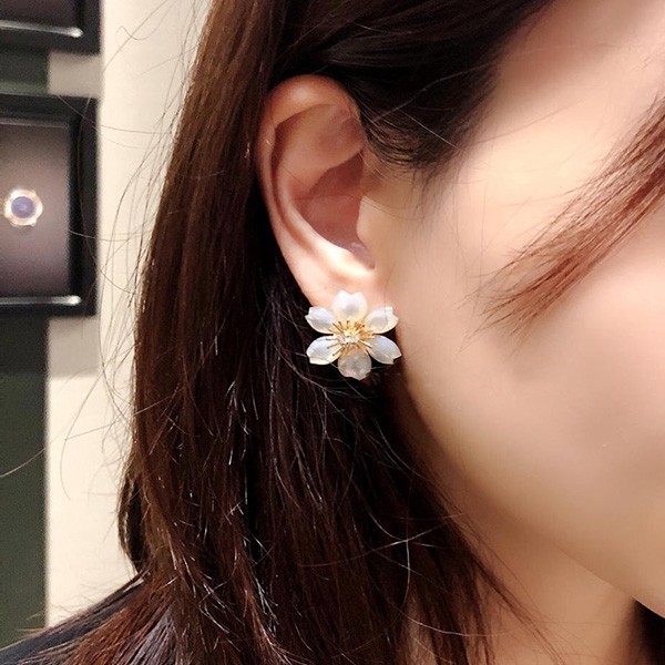 ヴァンクリーフ ローズ ド ノエル イヤリング 偽物、スモールモデル vaf58689代引きを販売