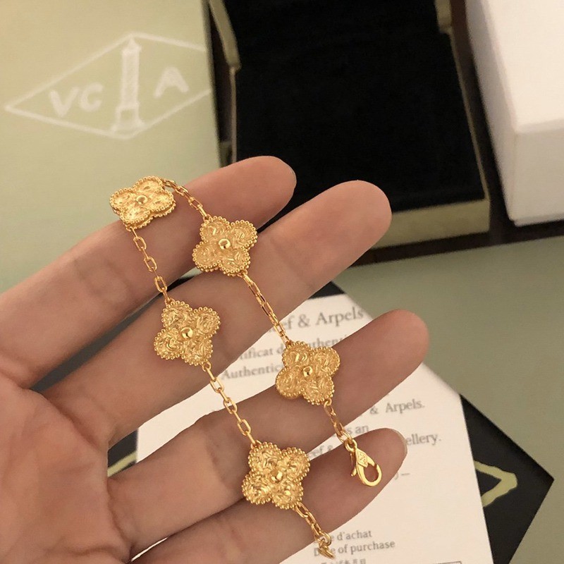 完売必至 ヴァンクリーフ&アーペル ヴィンテージ アルハンブラ コピー ブレスレット 5モ VCARP3JK00激安送料無料