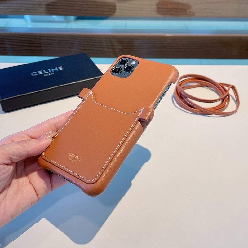 セリーヌ☆トリオンフ コピーストラップ付き iPhone11/12 pro ケース♪ Ces83619通販