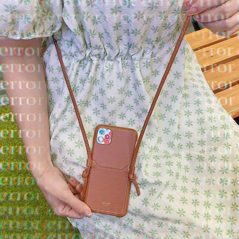 セリーヌ☆トリオンフ コピーストラップ付き iPhone11/12 pro ケース♪ Ces83619品質保証