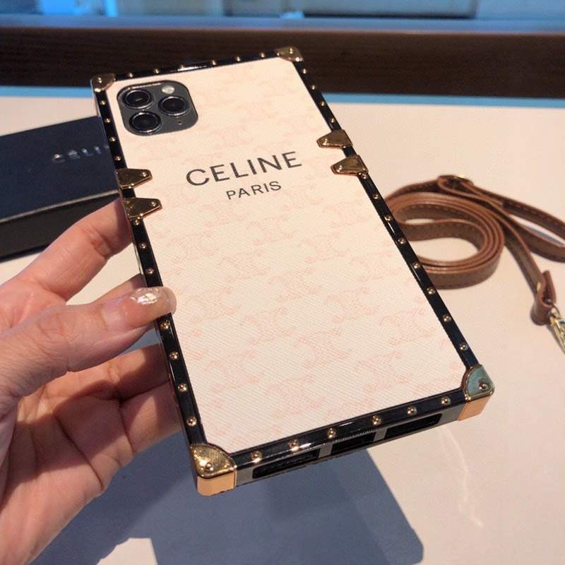 セール新作 セリーヌ☆iPhone11/12 pro ケース 偽物♪ストラップ付き Cew28262N級品