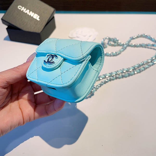 入手困難 シャネル Airpod ケース コピー ティファニーブルー✦イヤホンケース shg62733N級品
