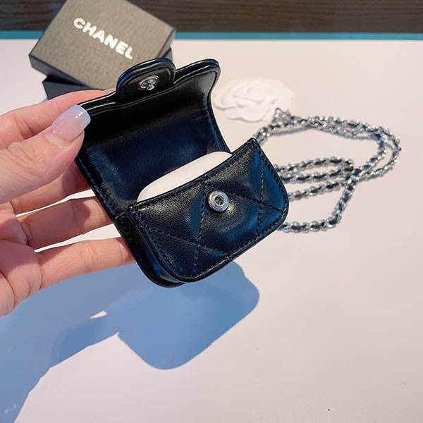 入手困難 シャネル ブラック Airpod ケース 偽物✦イヤホンケース shi83074人気