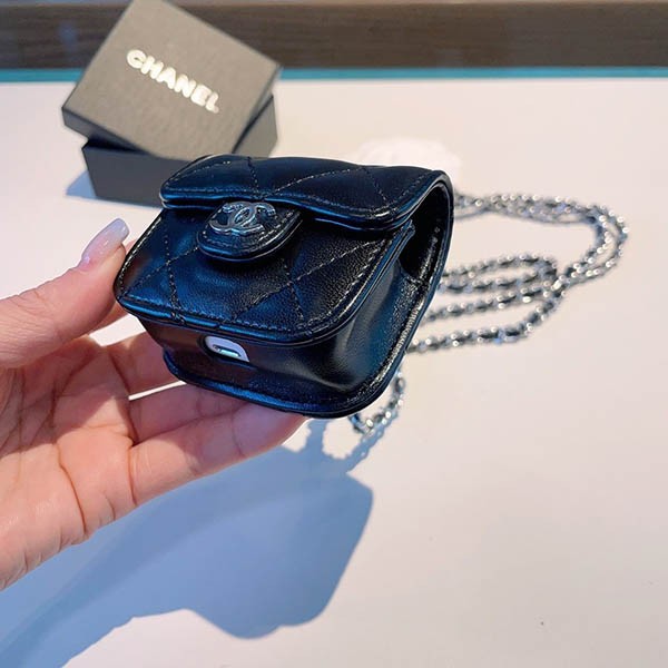 入手困難 シャネル ブラック Airpod ケース 偽物✦イヤホンケース shi83074最高級