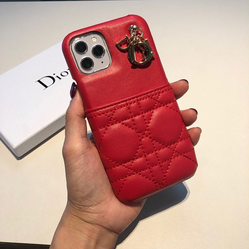 春もの新作 ディオール チャーム＆カードスロット付き iPhoneケース偽物 dei87919人気