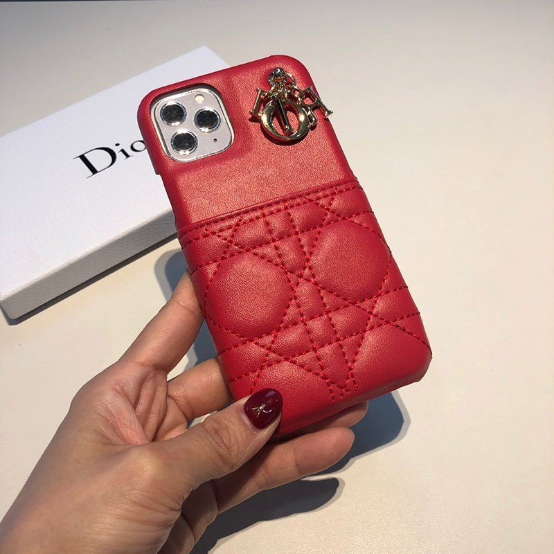 春もの新作 ディオール チャーム＆カードスロット付き iPhoneケース偽物 dei87919最高級