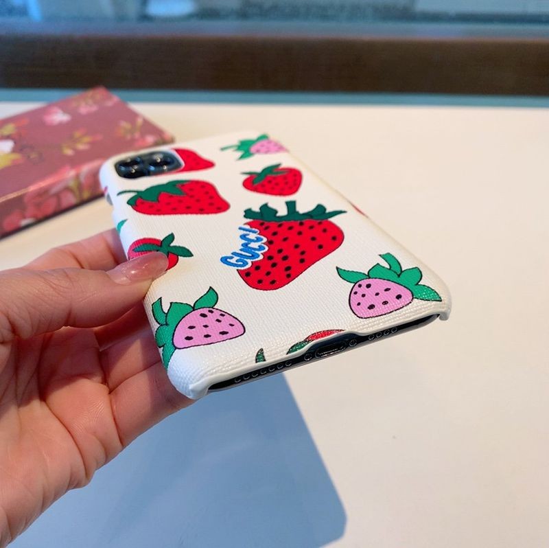 一目惚れ♪グッチ いちご ケース コピー ストロベリー iPhone GG スプリーム guz33808高い品質