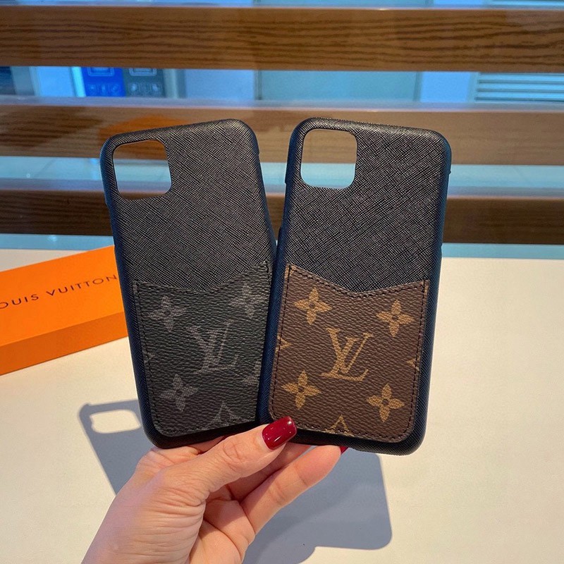 目を惹く新作 ルイヴィトン iPhoneケース 偽物 ブラック スカーレット LVロゴ vuw53327品質保証