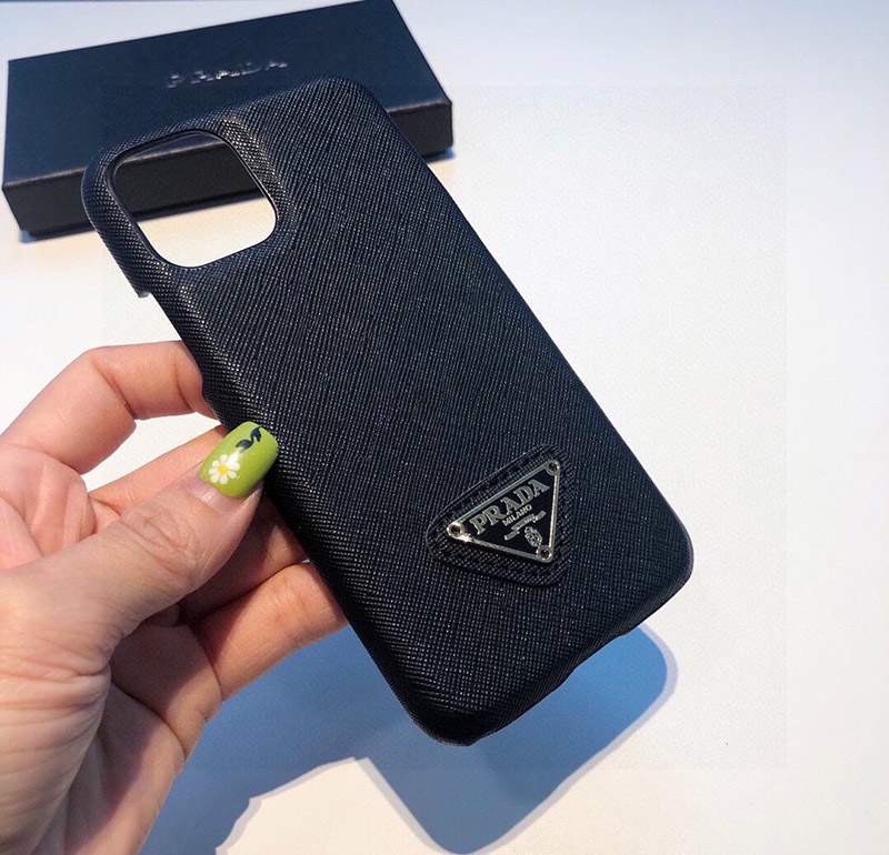 プラダ ケース 偽物 トライアングルロ レザーiPhone12/proケース pug22462N級品