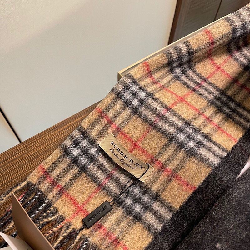 21-22AWバーバリー リバーシブル チェック カシミアスカーフ コピー Bad39870N級品