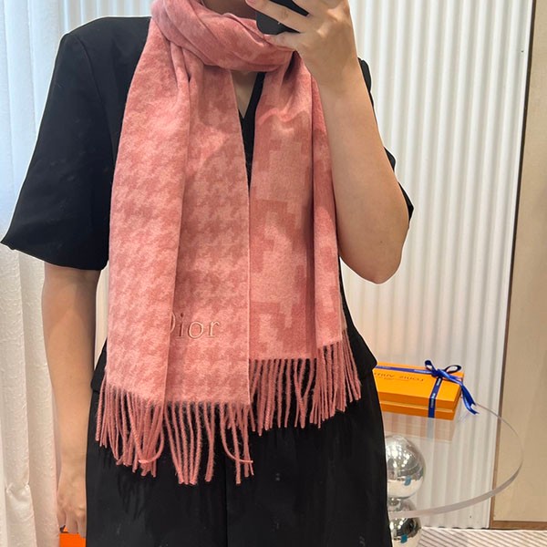 大人気！ディオール 千鳥格子 カシミア マフラー 偽物 dev88345通販