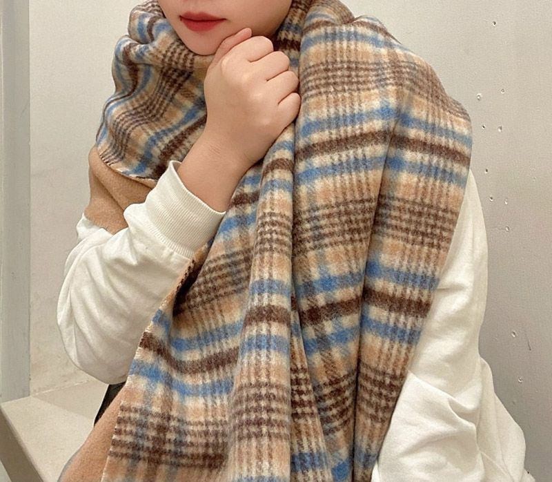 日本未入荷 グッチ チェック カシミヤ 偽物 スカーフ gub13958品質保証