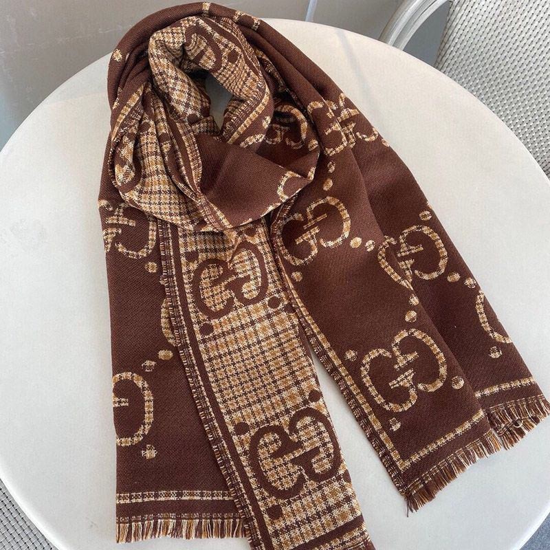 21-22AW グッチ★GGウール ラメ ジャカード スカーフ/マフラー gul09827N級品