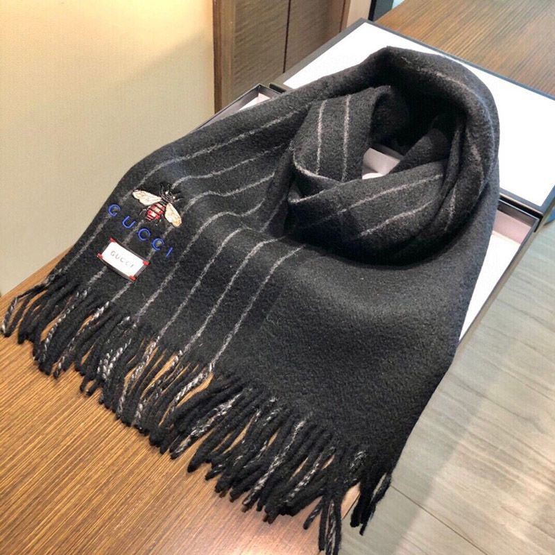 定番 グッチ 男女OK!GGマーク ストライプ ウールマフラー guq35149高い品質