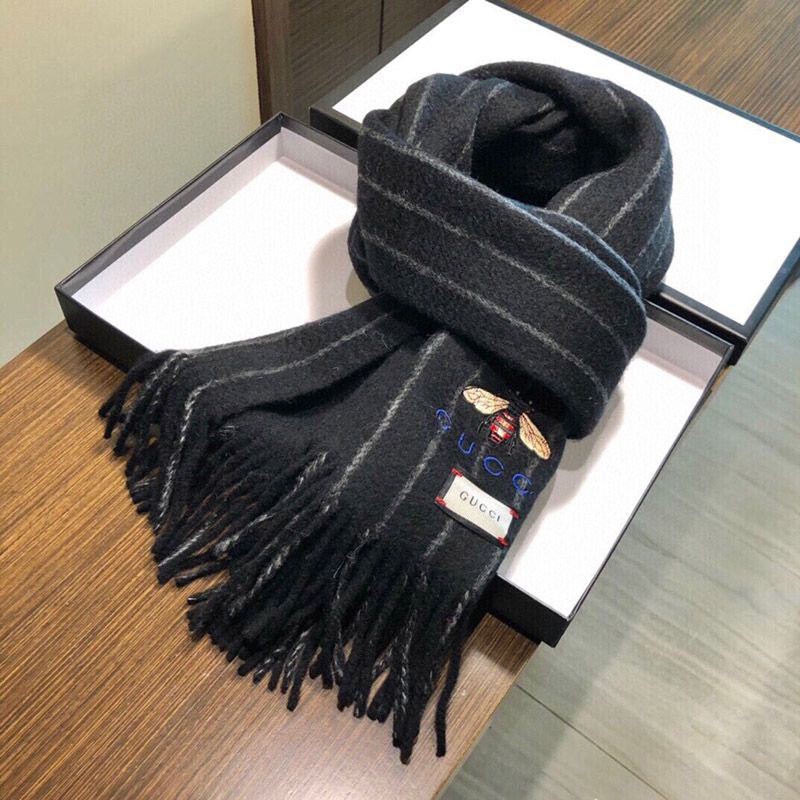 定番 グッチ 男女OK!GGマーク ストライプ ウールマフラー guq35149人気