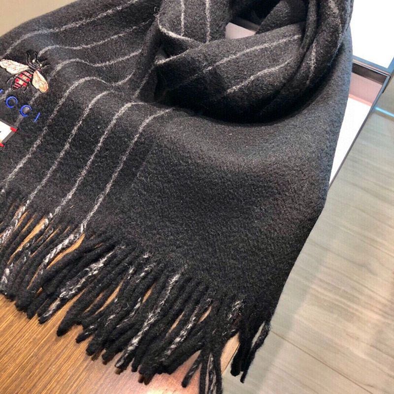 定番 グッチ 男女OK!GGマーク ストライプ ウールマフラー guq35149代引きを販売