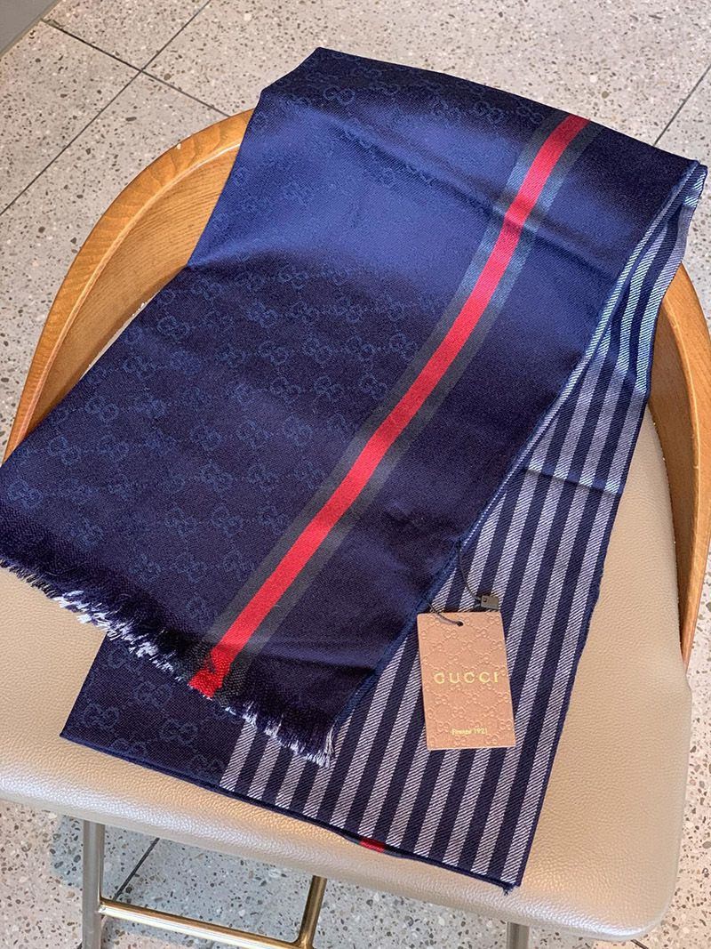 21-22AW グッチ★GGウール ラメ ジャカード スカーフ/マフラー gur72061激安送料無料