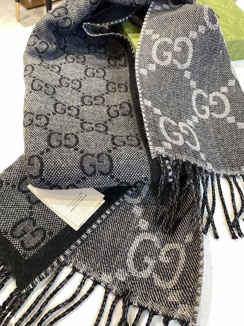超話題! グッチ★GGウール ラメ ジャカード 偽物 スカーフ/マフラー gux76972代引きを販売
