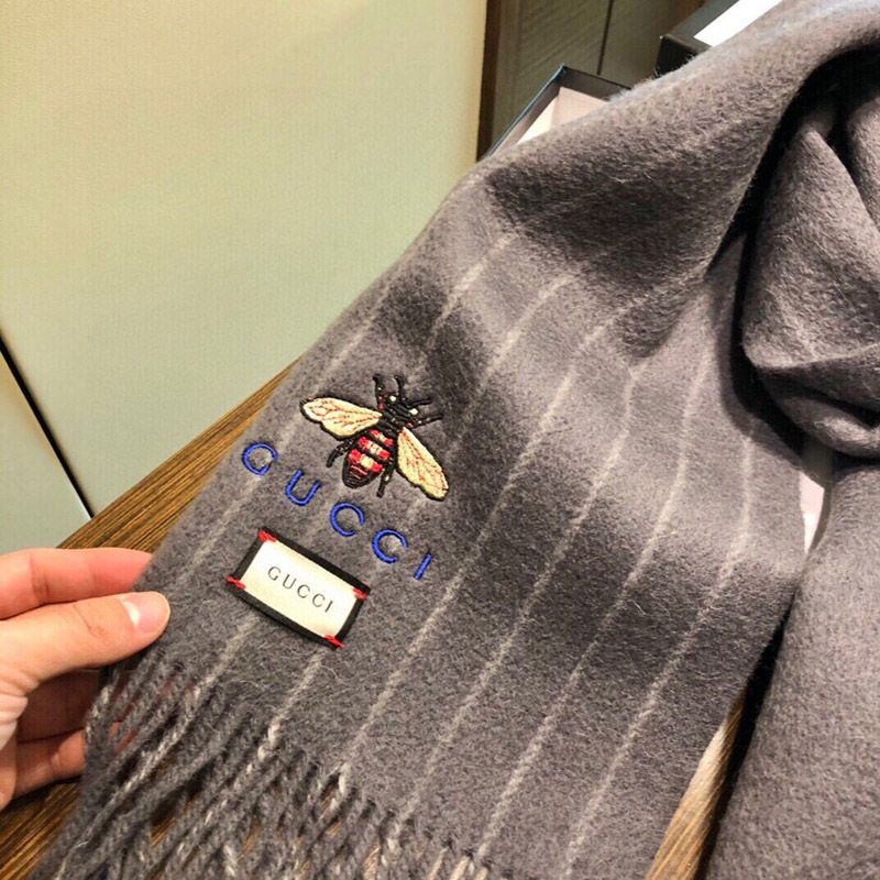大人気!!新色 グッチ 男女OK!GGマーク ストライプ ウールマフラー guy19896N級品
