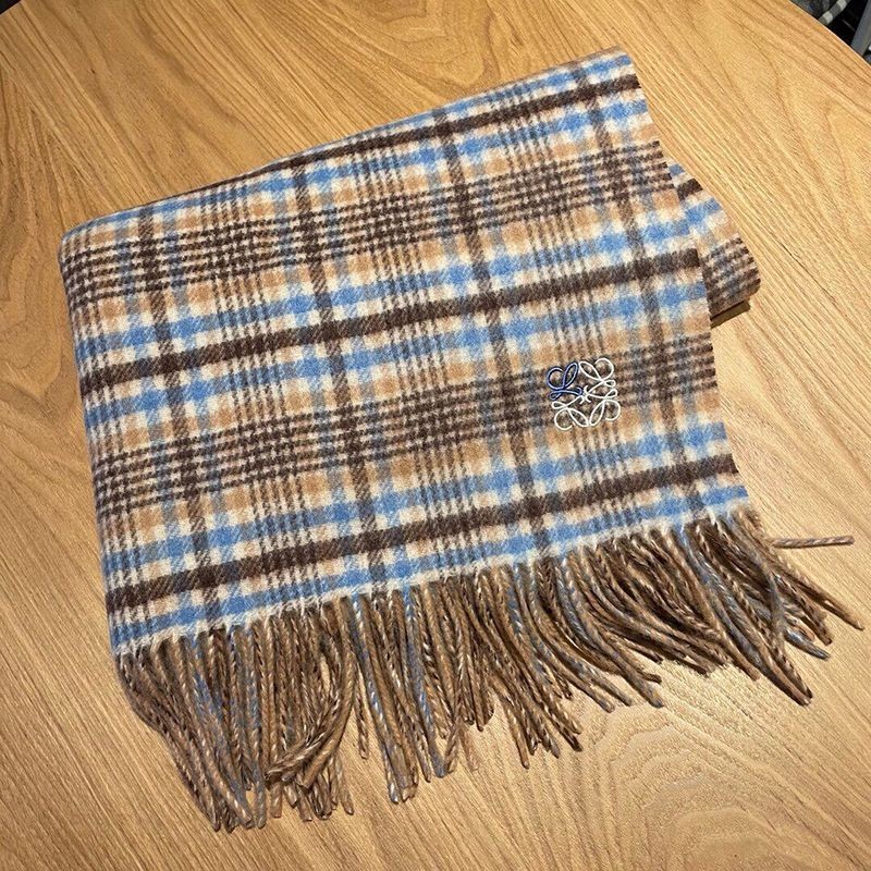 一目惚れ♪ロエベ チェック スカーフ コピー (カシミヤ) loe57570N級品