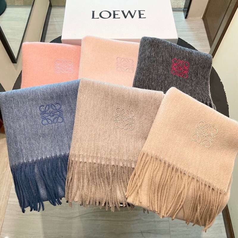 完売必至ロエベ バイカラー スカーフ 偽物 (ウール&カシミヤ) loe86642通販