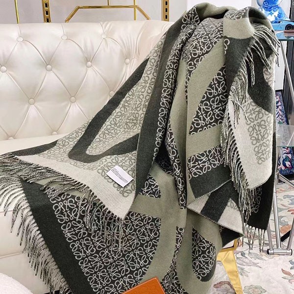 ★日本!!人気！ロエベ 偽物 ウール&カシミヤ ロゴ入りストール log46363高い品質