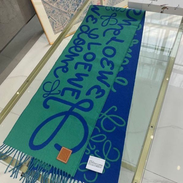 大人気！ロエベ コピー ウール&カシミヤ ロゴ入りスカーフ loq67780人気