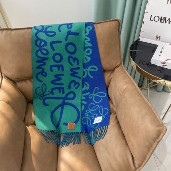 大人気！ロエベ コピー ウール&カシミヤ ロゴ入りスカーフ loq67780N級品