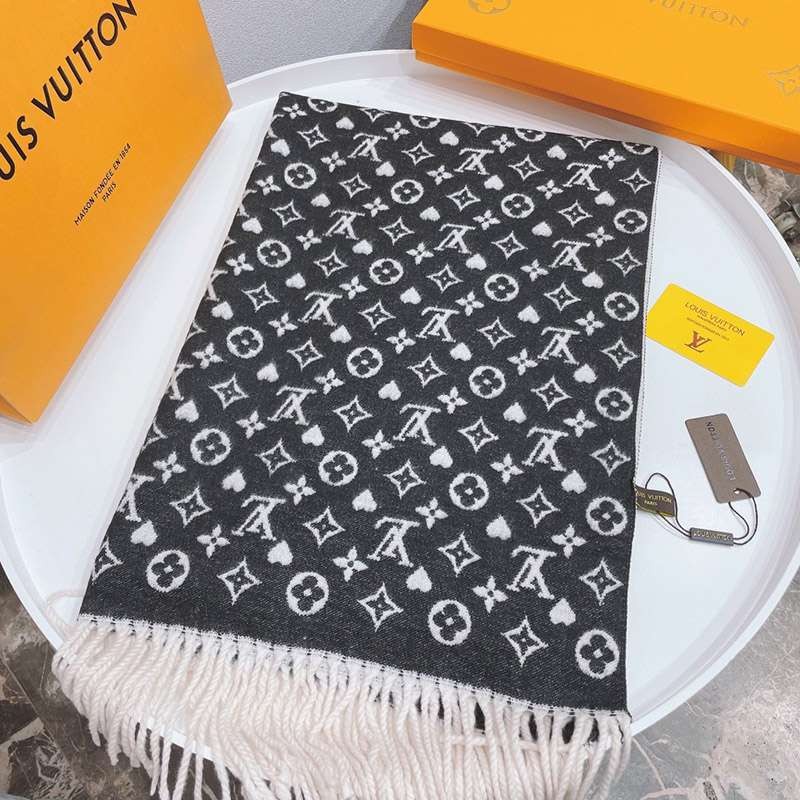 稀少 ルイヴィトン カシミヤ タッセル マフラ 偽物 vud66720高い品質