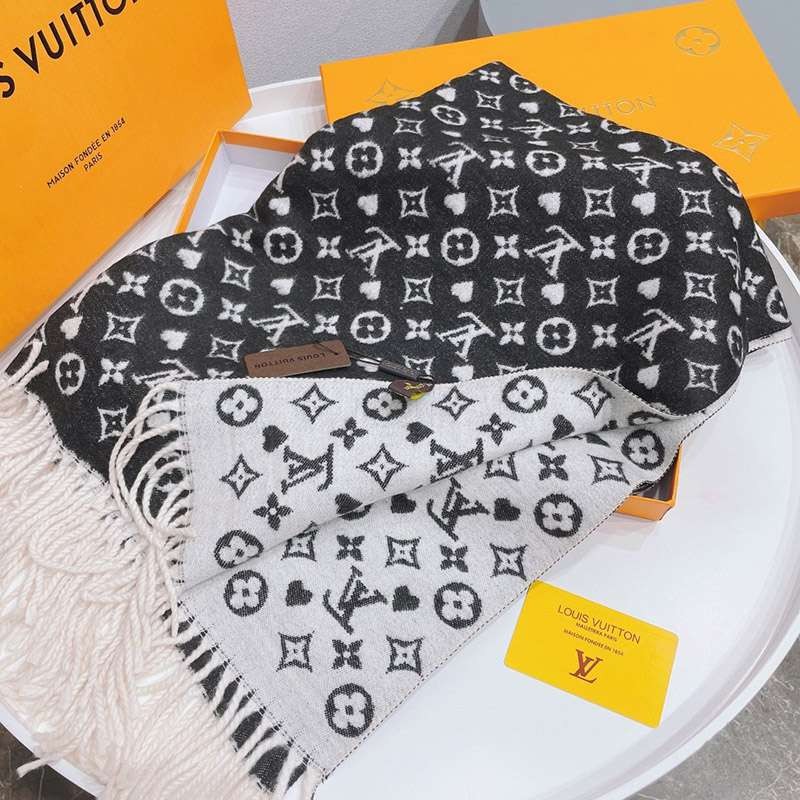 稀少 ルイヴィトン カシミヤ タッセル マフラ 偽物 vud66720人気