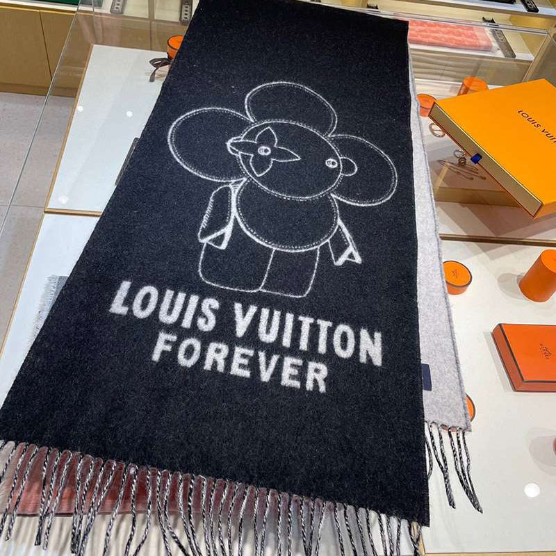 希少 暖かい♪ルイヴィトン カシミヤ タッセル マフラ コピー vuh17272高い品質