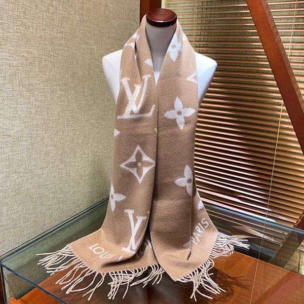 超希少！ルイヴィトン カシミヤ マフラー お洒落に♪ vuo52916最高級