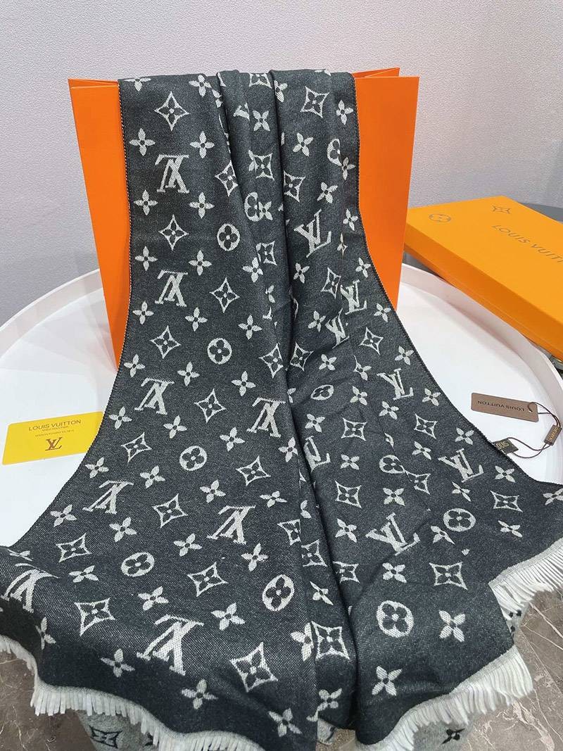 超人気 ルイヴィトン 偽物カシミヤ・シルクマフラー vup94225N級品