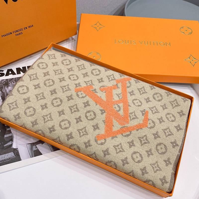 定番人気 ルイヴィトン カシミヤ・シルクマフラー vut26451最高級