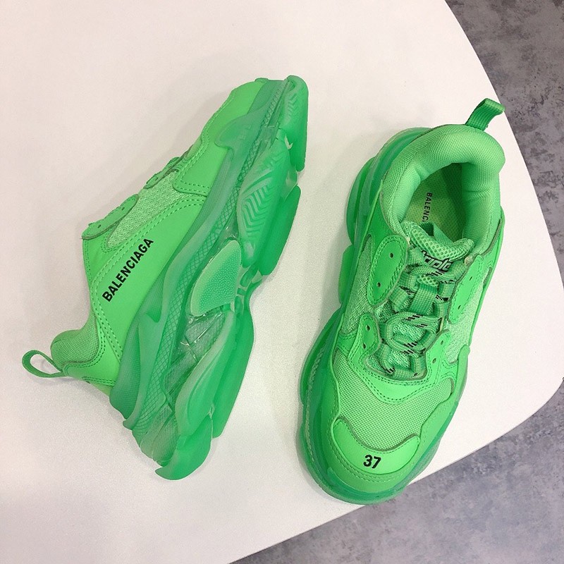 ★日本!!人気！バレンシアガ スニーカー 偽物★ネオングリーン Triple S クリアソール bav59789N級品
