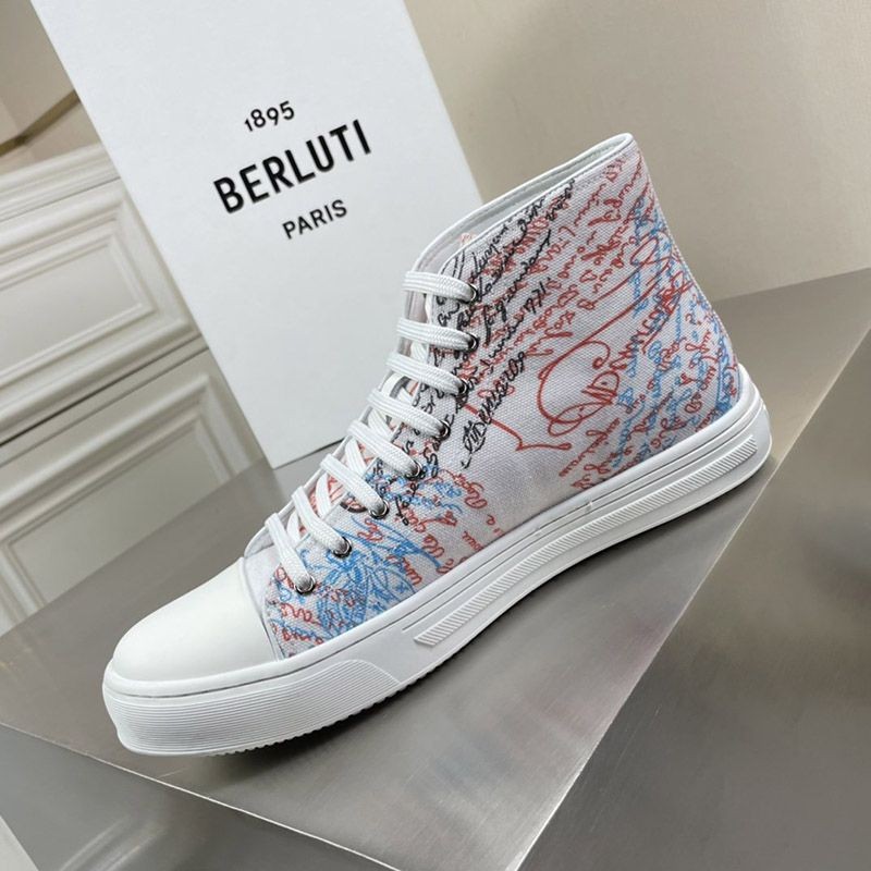 ベルルッティ スニーカー 偽物 超人気◆ベルルッティ◆ScrittoCanvas ハイカット ben57217高い品質
