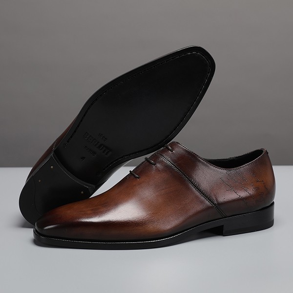 新色☆希少【ベルルッティ 偽物】レザー オックスフォード bey35922代引きを販売