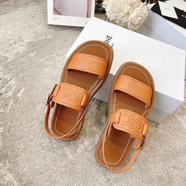 日本未入荷【セリーヌ 偽物】CLEA TRIOMPHE クレア トリオンフサンダル 345623023C04LU高い品質