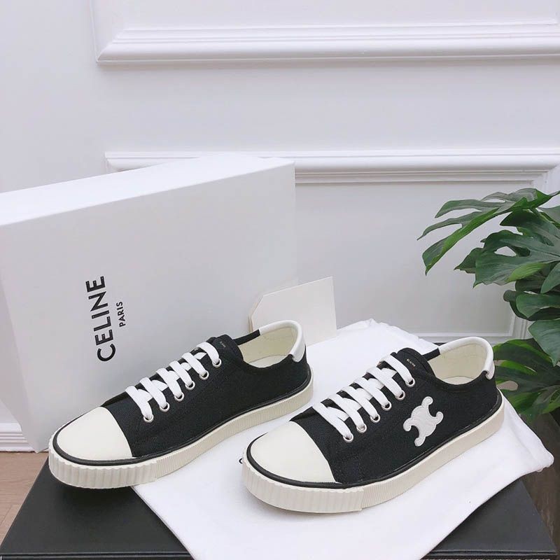 一目惚れ♪【セリーヌ】トリオンフパッチ キャンパススニーカー コピー Ced43956高い品質
