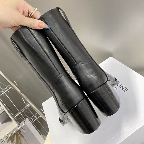 激安価格！セリーヌ 偽物 ロゴエンボ コンデ ミドルブーツ Cen46472代引きを販売