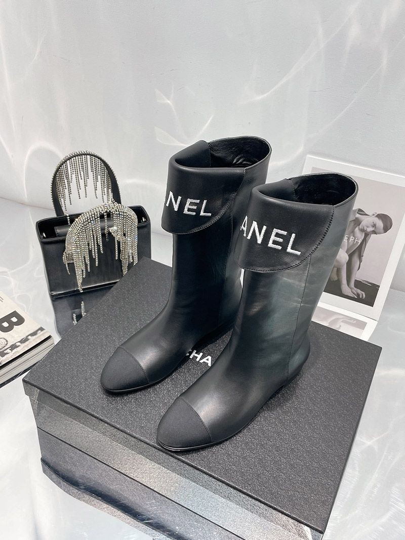 早い者勝ち♡シャネルすぐ届く∞国内発■カーフスキンのロング ブーツ shm52021高い品質