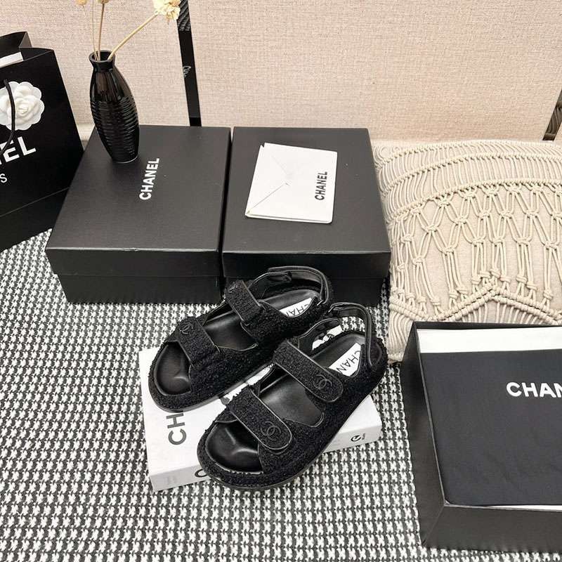 累積売上総額第１位！シャネル 偽物 プリント ファブリック サンダル sht07759激安送料無料