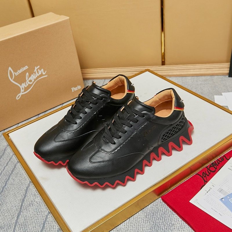 ★日本!!人気！ルブタン偽物 LOUBISHARK 爽やかブラック ★スニーカー Ruz04785通販